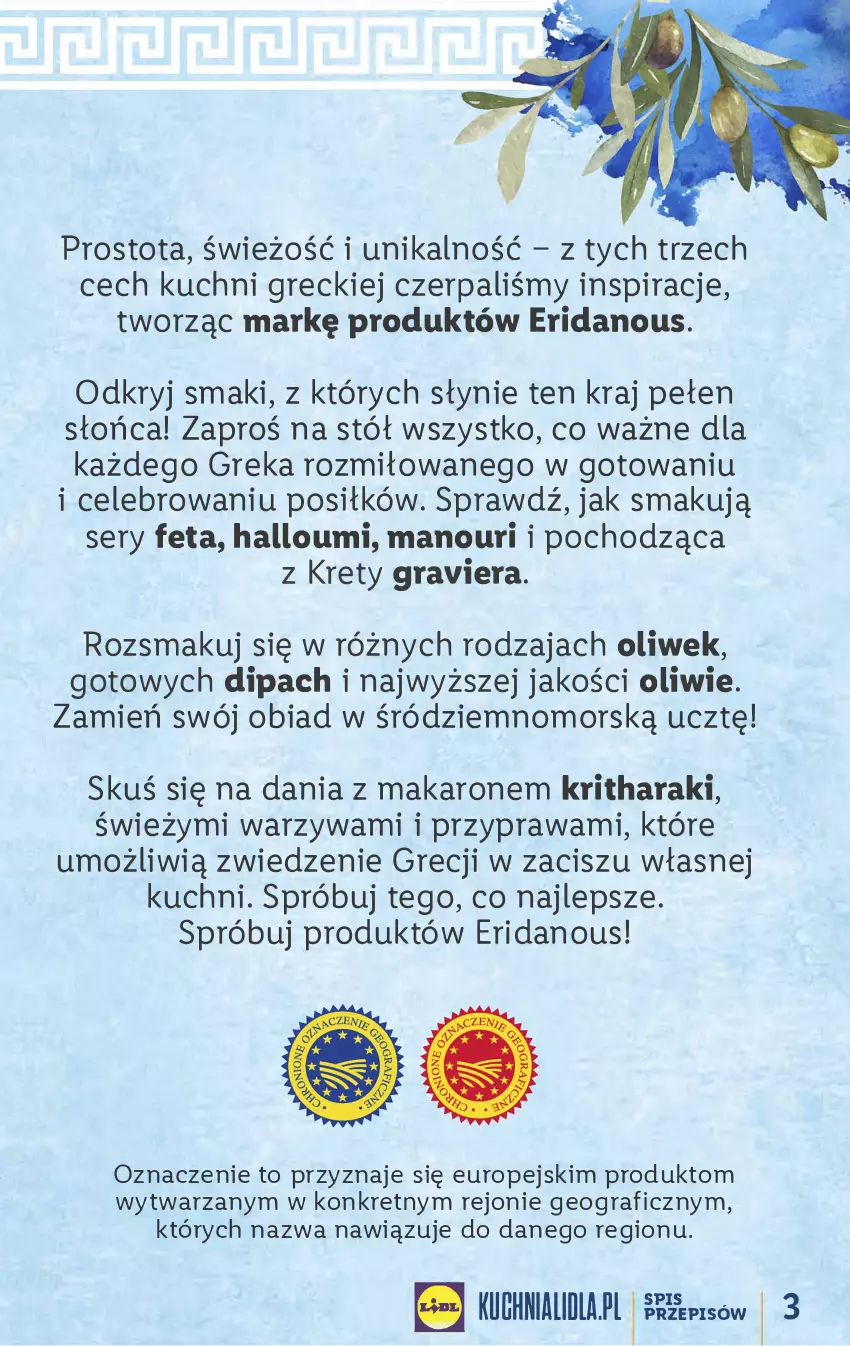 Gazetka promocyjna Lidl - KATALOG GRECJA - ważna 22.05 do 27.05.2023 - strona 3 - produkty: Feta, Gra, Kret, Kuchnia, Makaron, Ser, Warzywa