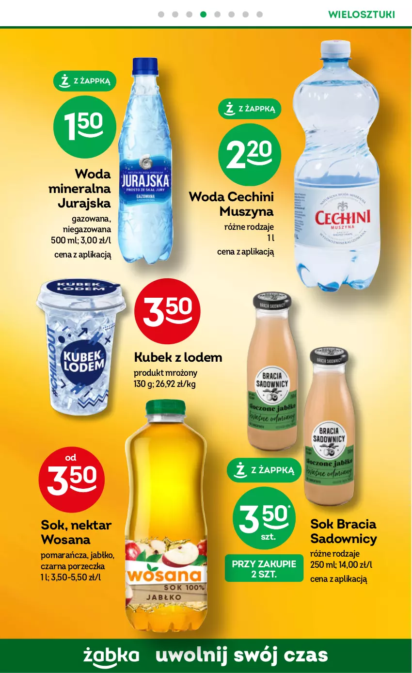 Gazetka promocyjna Żabka - ważna 30.08 do 12.09.2023 - strona 15 - produkty: Burger, Herbata, Kawa, Kubek, Mus, Nektar, Por, Sok, Szyna, Woda, Woda mineralna, Wosana