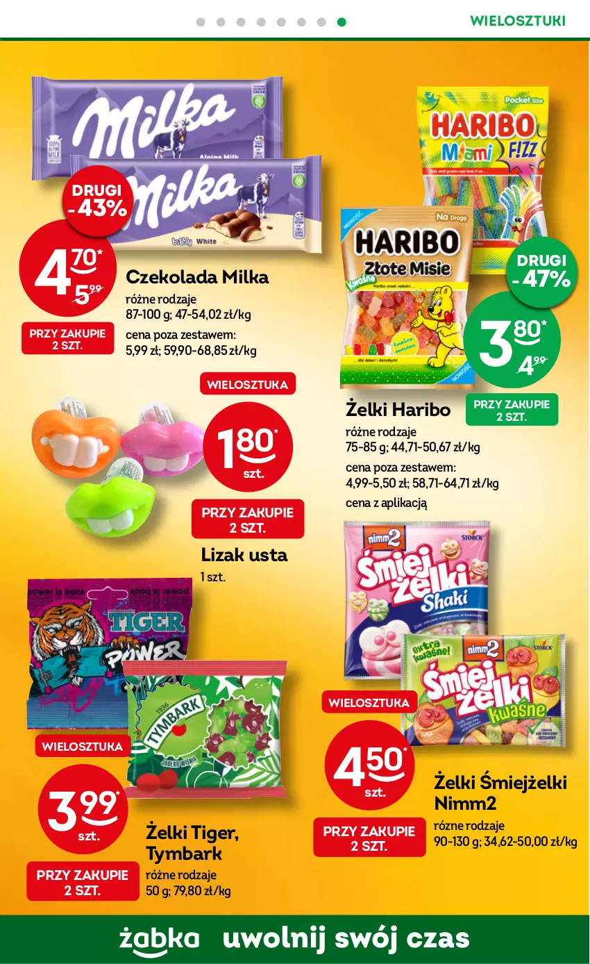 Gazetka promocyjna Żabka - ważna 30.08 do 12.09.2023 - strona 19 - produkty: Burger, Czekolada, Haribo, Herbata, Kawa, Milka, Nimm2, Tiger, Tymbark