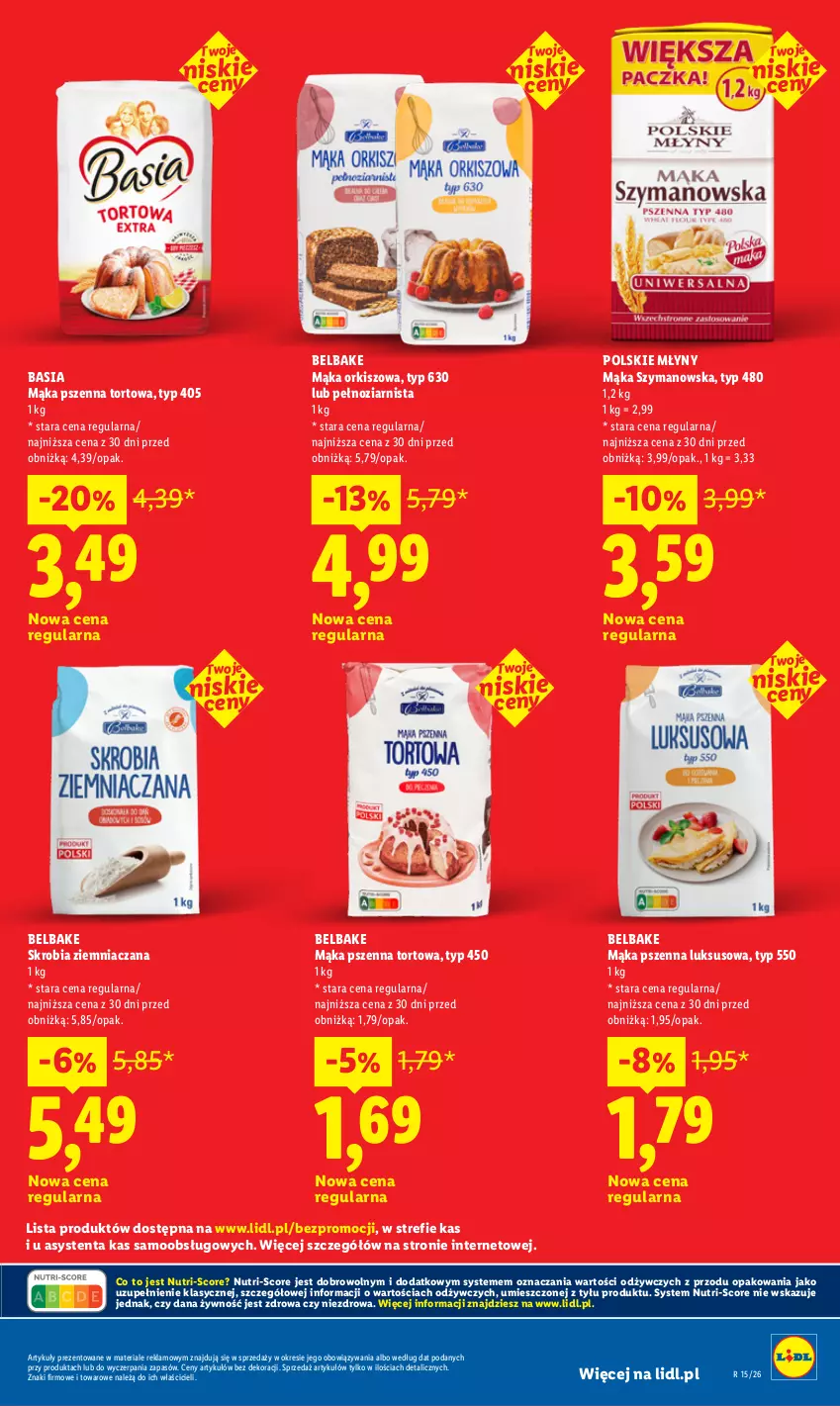 Gazetka promocyjna Lidl - Rewolucja cenowa! - ważna 09.06 do 31.07.2026 - strona 13 - produkty: Basia, Mąka, Mąka pszenna, Polskie Młyny, Skrobia ziemniaczana