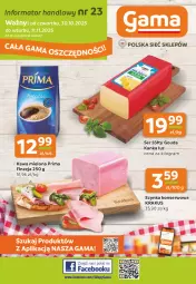 Gazetka promocyjna Gama - Gazetka Gama - Gazetka - ważna od 11.11 do 11.11.2025 - strona 1 - produkty: Krakus, Ser, Gra, Kawa mielona, Kawa, Szynka konserwowa, Szynka, Prima, Gouda, Fa