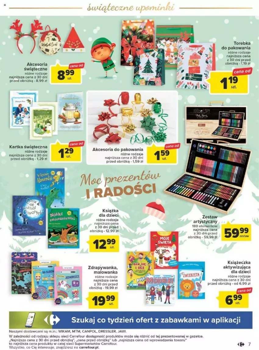 Gazetka promocyjna Carrefour - ważna 04.12 do 24.12.2023 - strona 9 - produkty: Akcesoria do pakowania, Canpol, Dres, Dzieci, Książka, Torebka, Zabawka