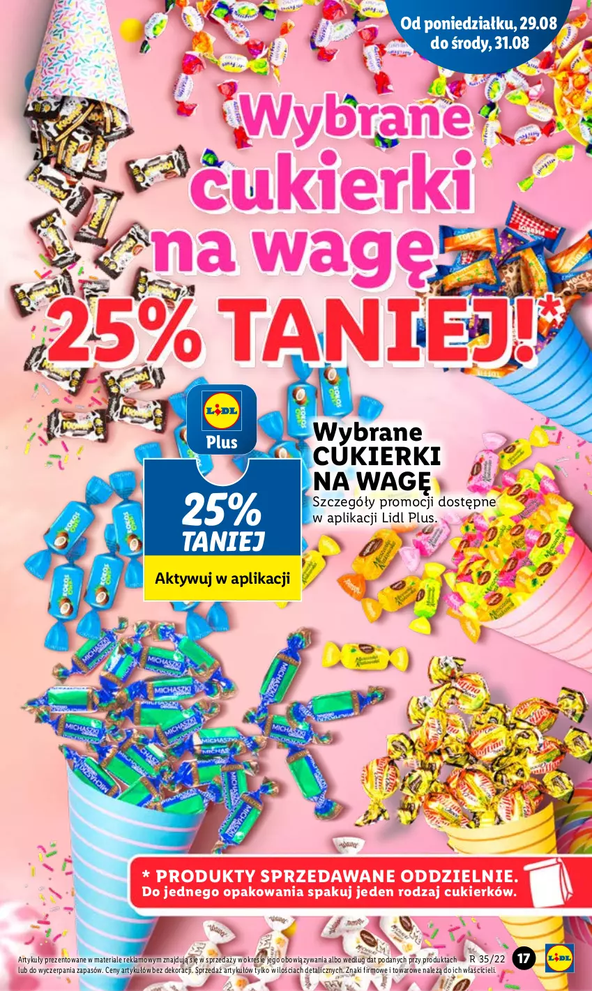 Gazetka promocyjna Lidl - GAZETKA - ważna 29.08 do 31.08.2022 - strona 21 - produkty: Cukier, Cukierki