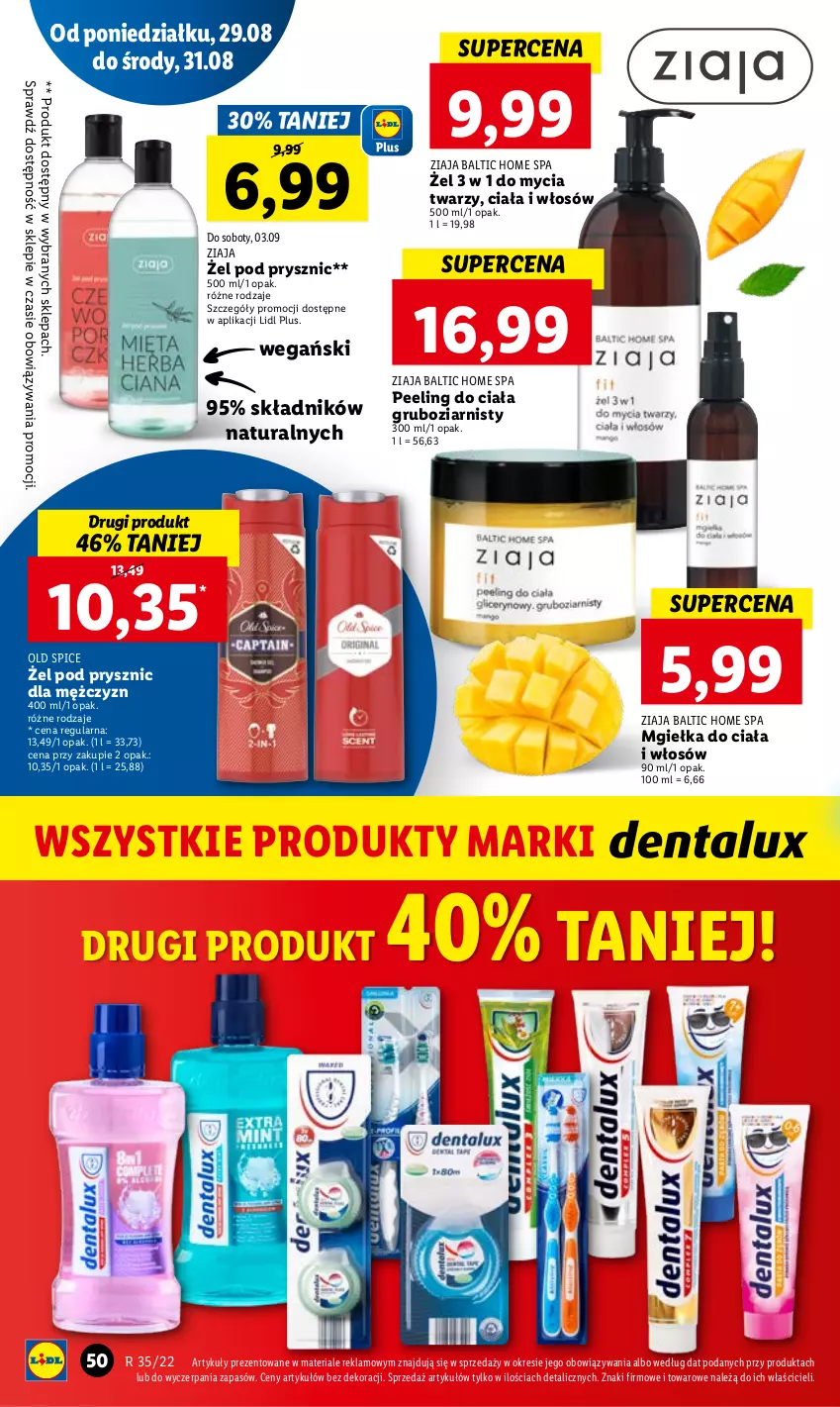 Gazetka promocyjna Lidl - GAZETKA - ważna 29.08 do 31.08.2022 - strona 54 - produkty: Old Spice, Peeling, Ziaja