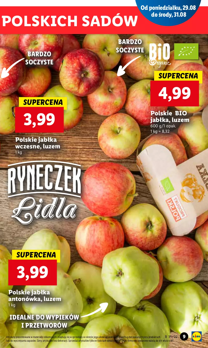 Gazetka promocyjna Lidl - GAZETKA - ważna 29.08 do 31.08.2022 - strona 9 - produkty: Jabłka