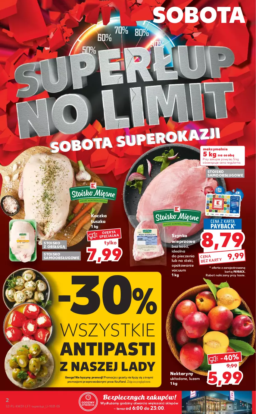 Gazetka promocyjna Kaufland - OFERTA TYGODNIA - ważna 05.08 do 11.08.2021 - strona 2 - produkty: Kaczka, Nektar, Piec, Stek, Szynka, Szynka wieprzowa, Tera, Tusz, Waga