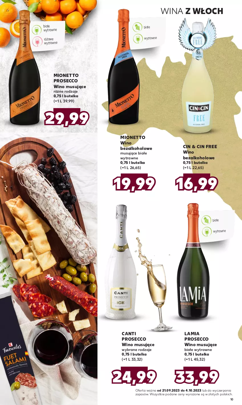 Gazetka promocyjna Kaufland - Barek Kauflandu - ważna 21.09 do 04.10.2023 - strona 10 - produkty: Mionetto, Mus, Prosecco, Wino, Wino bezalkoholowe, Wino musujące