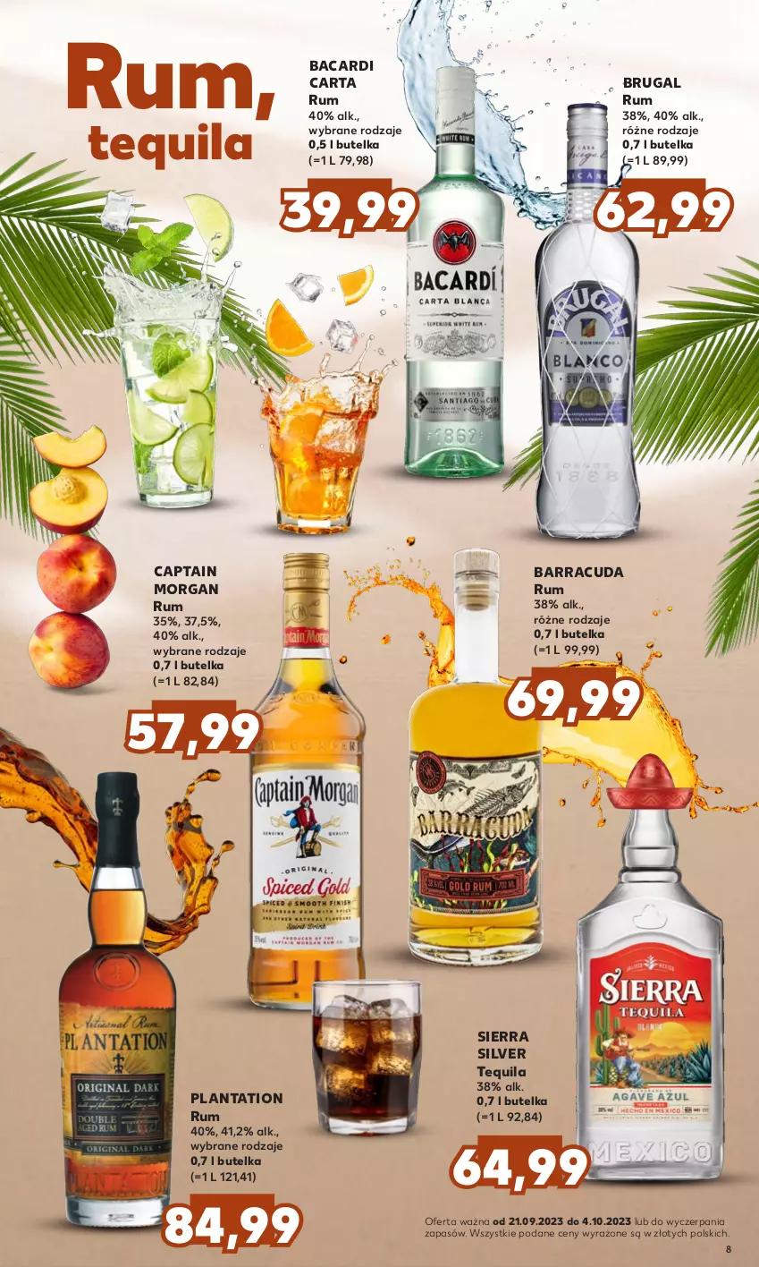 Gazetka promocyjna Kaufland - Barek Kauflandu - ważna 21.09 do 04.10.2023 - strona 8 - produkty: Bacardi, Captain Morgan, Plantation, Rum, Tequila