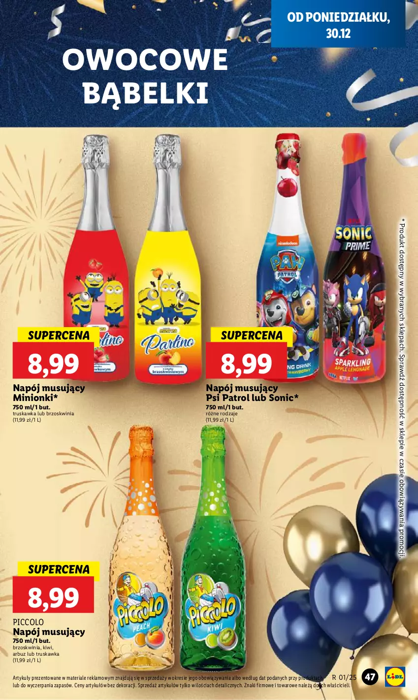 Gazetka promocyjna Lidl - GAZETKA - ważna 30.12 do 31.12.2024 - strona 51 - produkty: Arbuz, Kiwi, Mus, Napój, Napój musujący, Psi Patrol