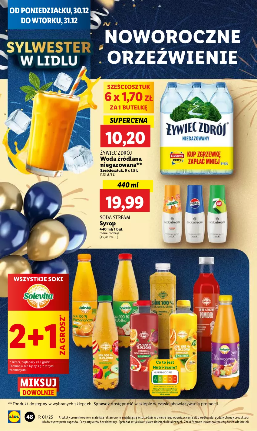 Gazetka promocyjna Lidl - GAZETKA - ważna 30.12 do 31.12.2024 - strona 52 - produkty: LANA, Sok, Syrop, Woda