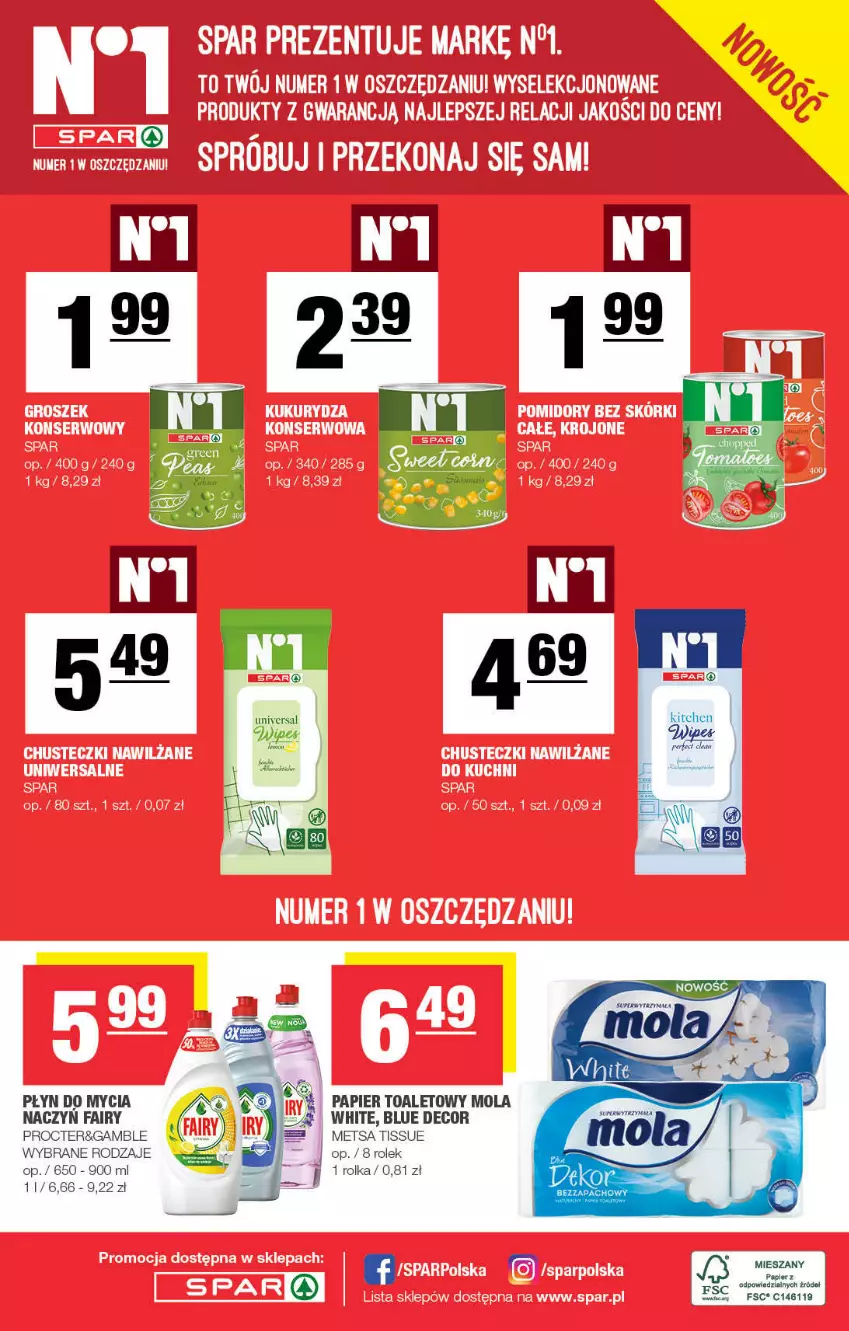 Gazetka promocyjna Spar - ważna 14.11 do 24.11.2021 - strona 8 - produkty: Fa, Fairy, Mola, Papier, Papier toaletowy, Płyn do mycia