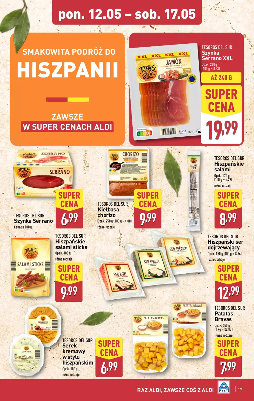 Gazetka promocyjna Aldi - Pełna oferta - ważna 12.05 do 17.05.2025 - strona 17 - produkty: Kiełbasa, Salami, Ser, Serek, Smakowita, Szynka