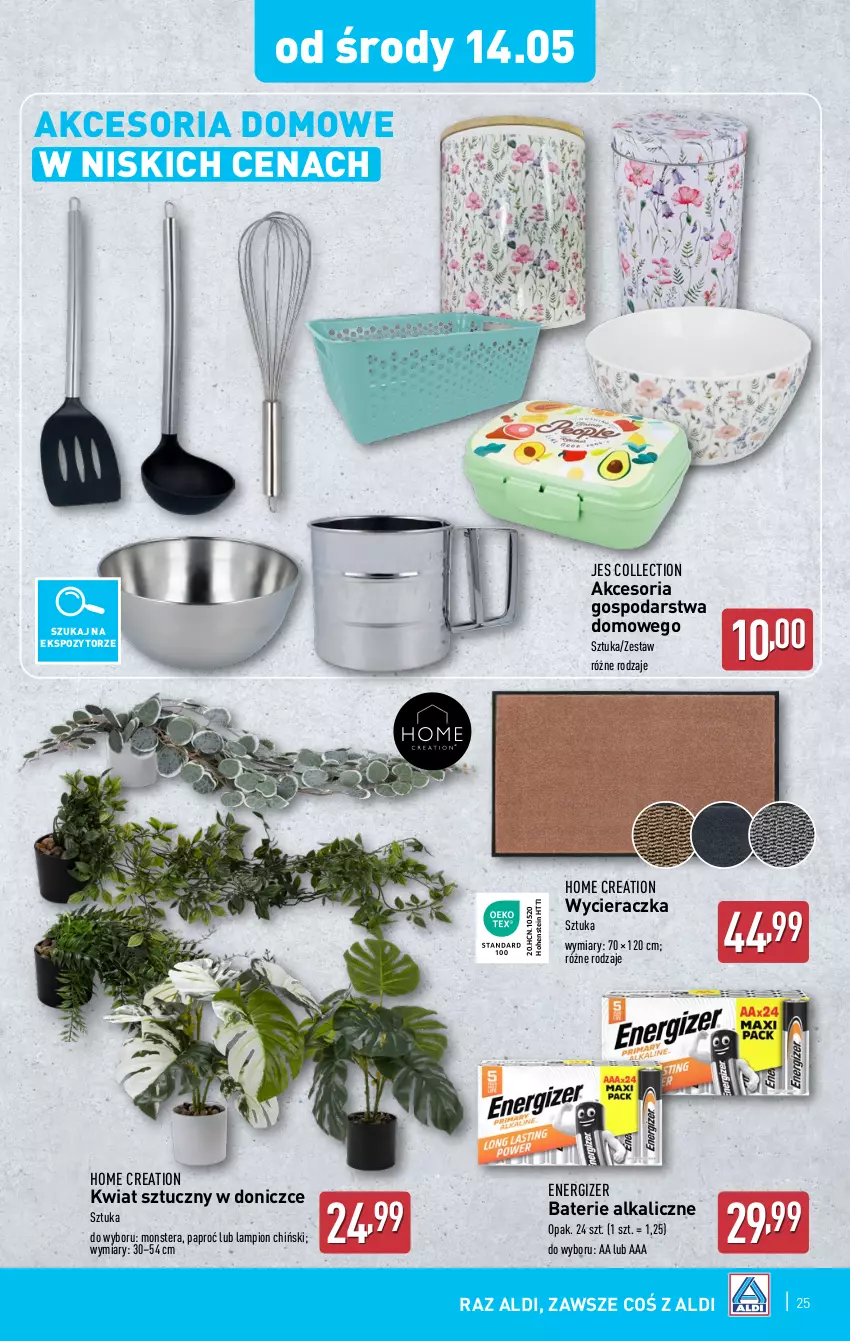 Gazetka promocyjna Aldi - Pełna oferta - ważna 12.05 do 17.05.2025 - strona 25 - produkty: Baterie alkaliczne, Energizer, Lampion, Tera, Wycieraczka