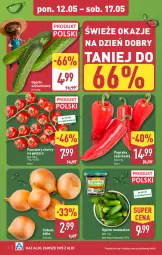 Gazetka promocyjna Aldi - Pełna oferta - Gazetka - ważna od 17.05 do 17.05.2025 - strona 2 - produkty: Cebula, Papryka, Szpic, Pomidory