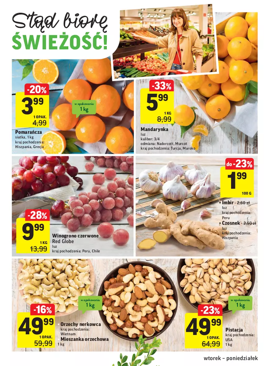 Gazetka promocyjna Intermarche - ważna 09.03 do 15.03.2021 - strona 10 - produkty: Czosnek, Imbir, Mieszanka orzechowa, Siatka, Wino