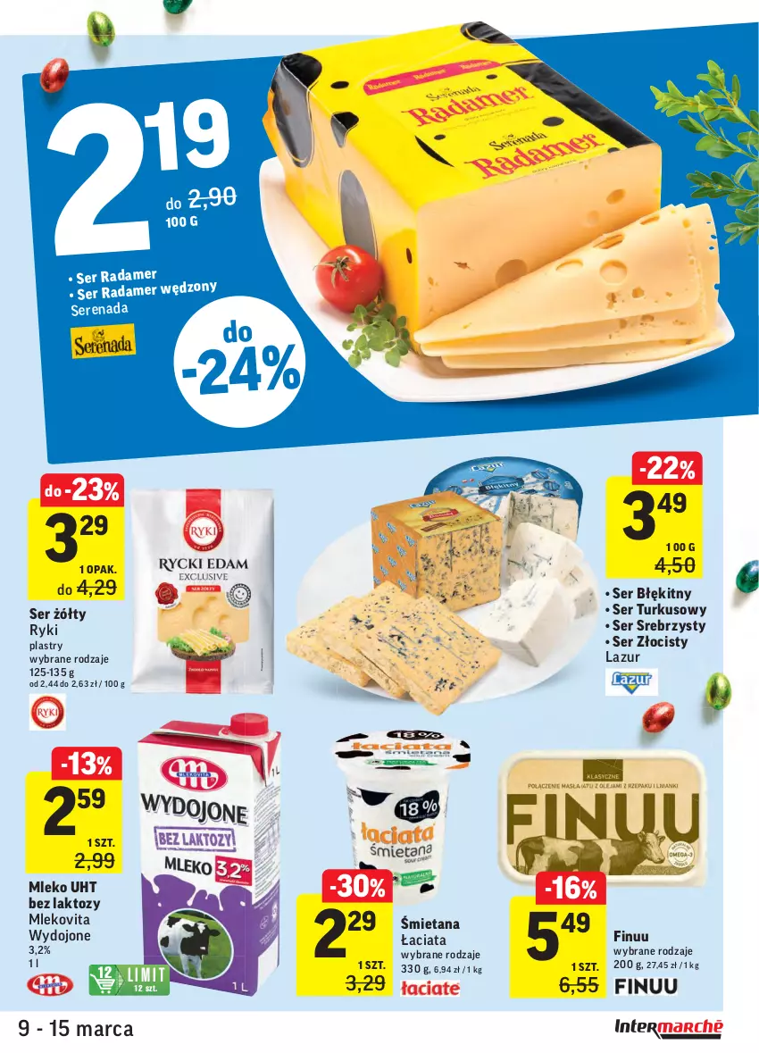 Gazetka promocyjna Intermarche - ważna 09.03 do 15.03.2021 - strona 19 - produkty: Finuu, Lazur, Mleko, Mlekovita, Radamer, Ser