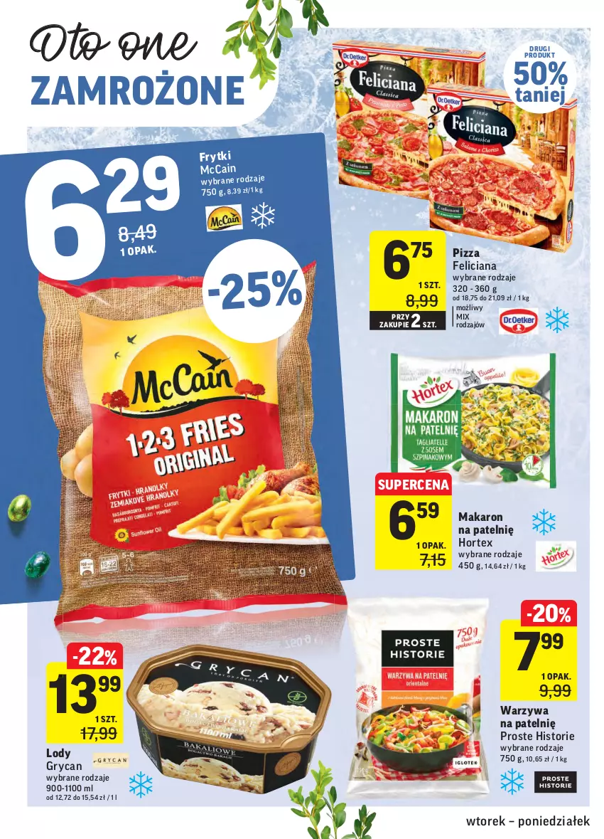 Gazetka promocyjna Intermarche - ważna 09.03 do 15.03.2021 - strona 22 - produkty: Feliciana, Gry, Hortex, Lody, Makaron, Pizza, Warzywa