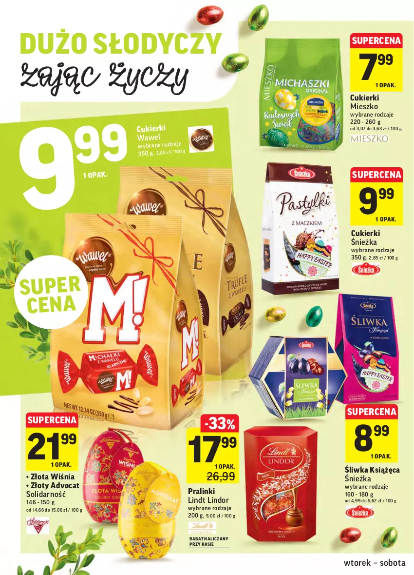 Gazetka promocyjna Intermarche - ważna 09.03 do 15.03.2021 - strona 28 - produkty: Cukier, Cukierki, Lindor, Lindt, Wawel