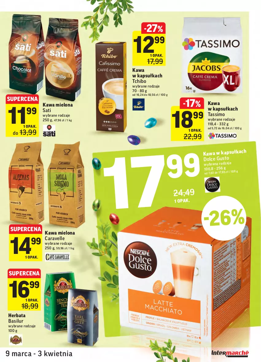 Gazetka promocyjna Intermarche - ważna 09.03 do 15.03.2021 - strona 31 - produkty: Herbata, Kawa, Kawa mielona, Sati, Tassimo, Tchibo