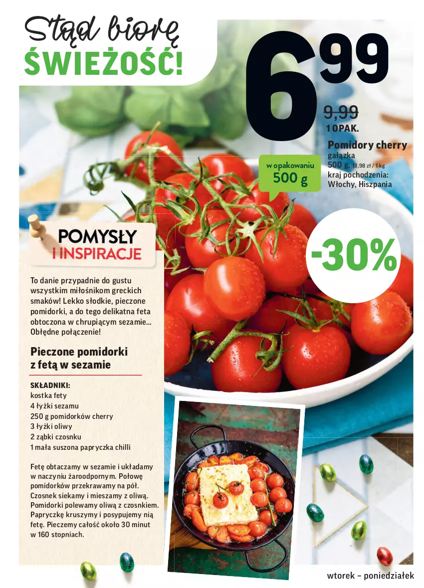 Gazetka promocyjna Intermarche - ważna 09.03 do 15.03.2021 - strona 8 - produkty: Czosnek, Feta, Piec, Pomidorki, Pomidory, Por, Sezam, Top