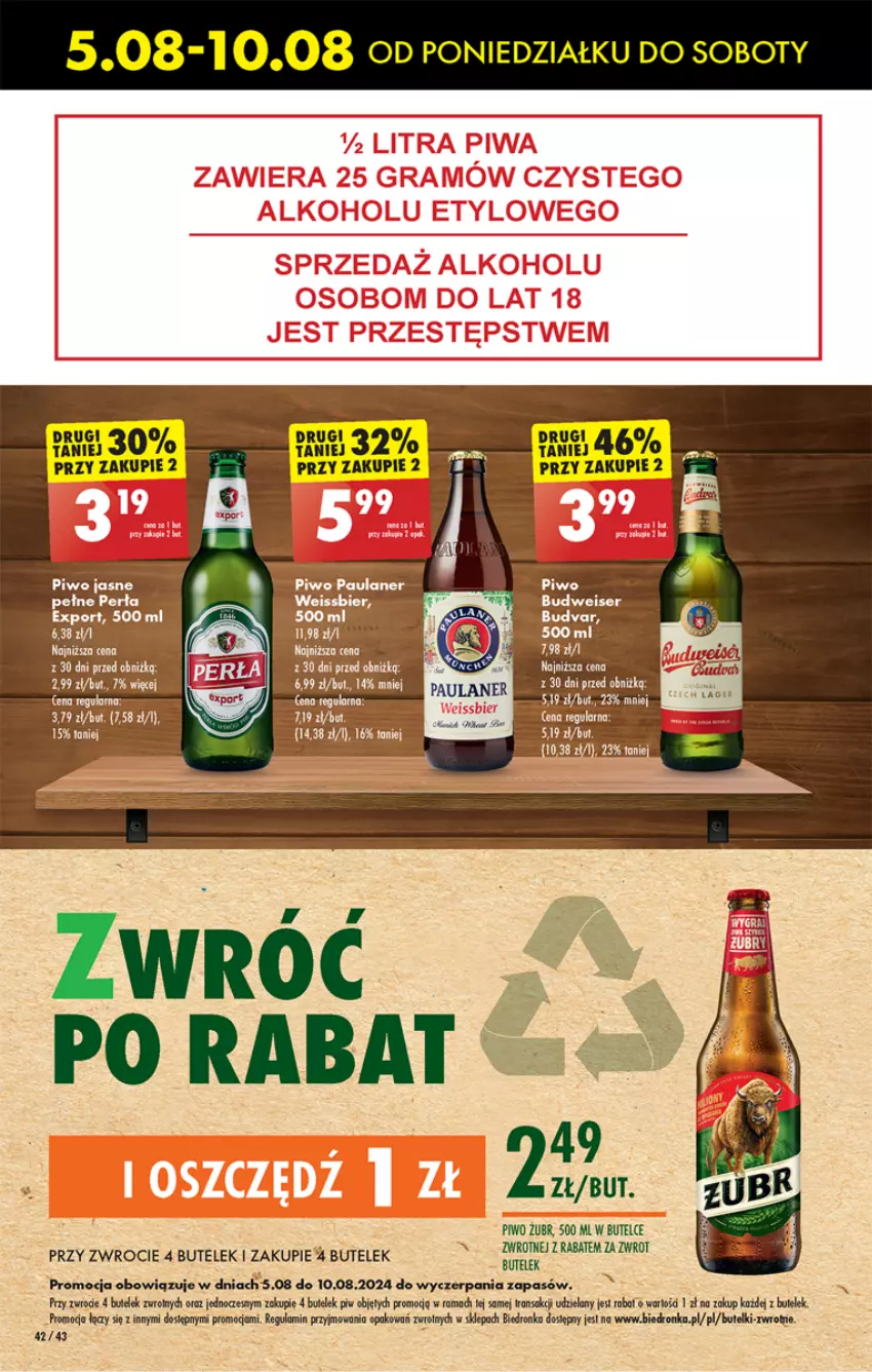 Gazetka promocyjna Biedronka - Od poniedzialku - ważna 05.08 do 10.08.2024 - strona 46 - produkty: Dron, Piwo, Piwo jasne, Rama, Tran