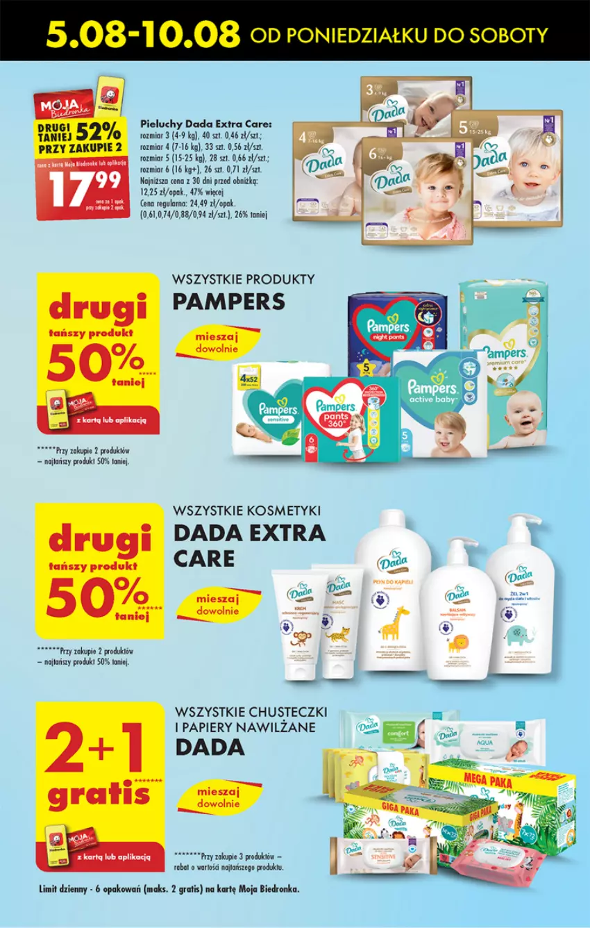 Gazetka promocyjna Biedronka - Od poniedzialku - ważna 05.08 do 10.08.2024 - strona 49 - produkty: Chusteczki, Dada, Dron, Gra, Pampers, Papier, Pieluchy