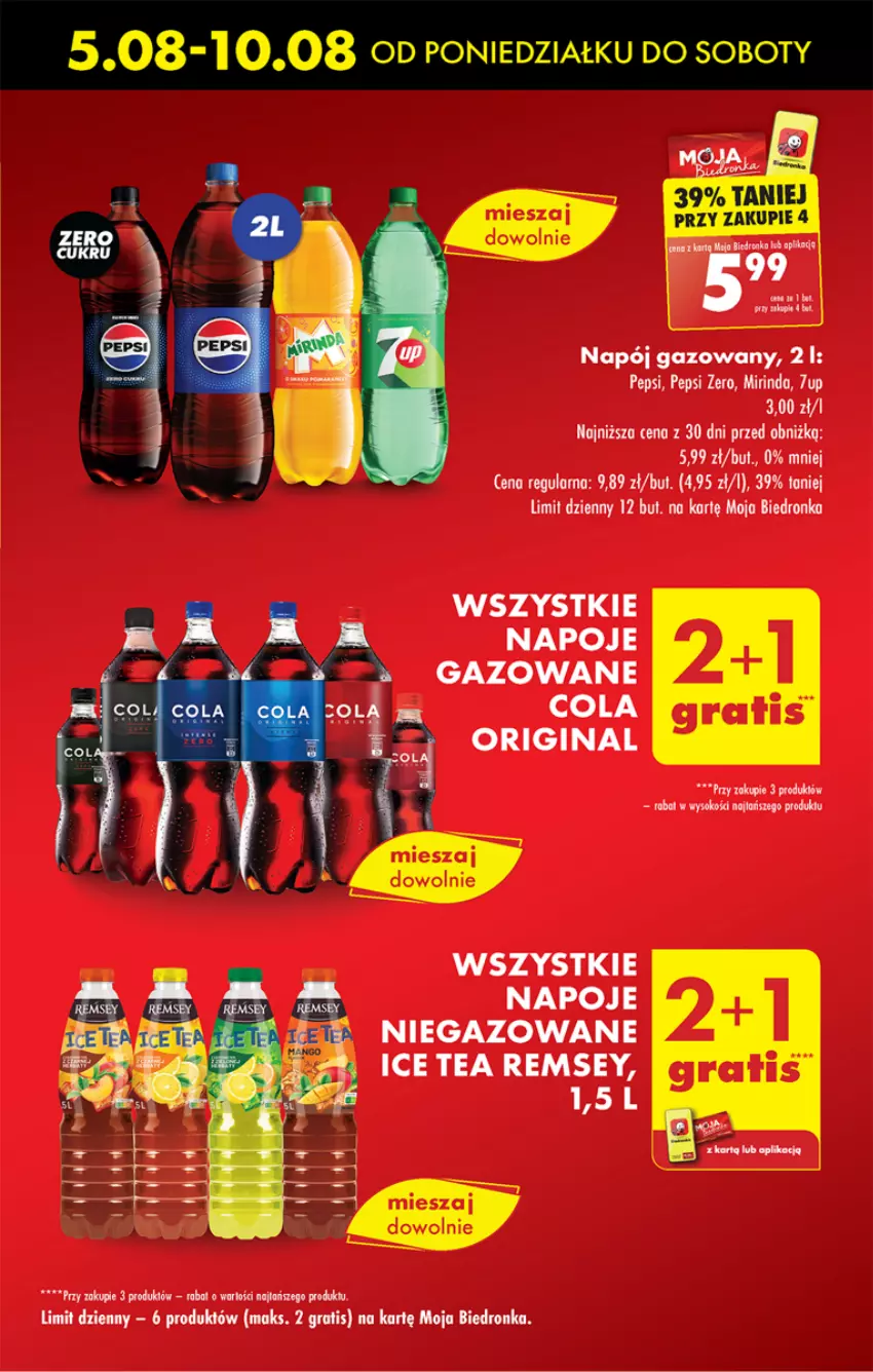 Gazetka promocyjna Biedronka - Od poniedzialku - ważna 05.08 do 10.08.2024 - strona 9 - produkty: 7up, Dron, Gin, Gra, JVC, Mirinda, Napój, Napój gazowany, Napoje, Pepsi, Robot