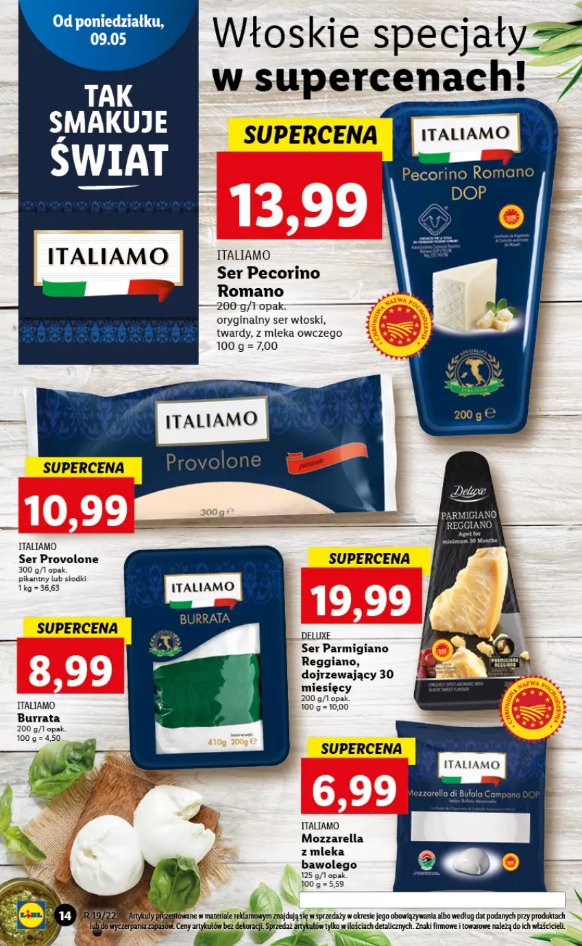 Gazetka promocyjna Lidl - GAZETKA - ważna 09.05 do 11.05.2022 - strona 14 - produkty: Burrata, Gin, LEGO, Mozzarella, Pecorino, Ser