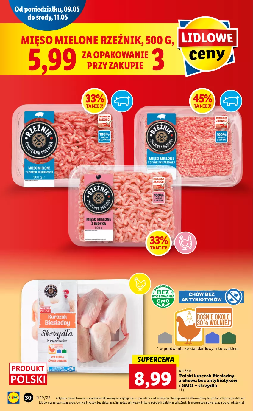 Gazetka promocyjna Lidl - GAZETKA - ważna 09.05 do 11.05.2022 - strona 30 - produkty: Kurczak, Mięso, Mięso mielone, Por