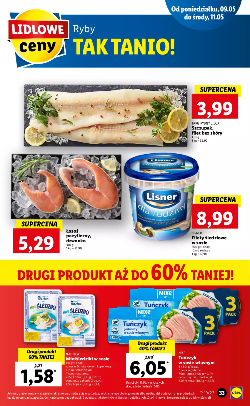 Gazetka promocyjna Lidl - GAZETKA - ważna 09.05 do 11.05.2022 - strona 33 - produkty: Lisner, Mus, Sos, Tuńczyk, Zupa