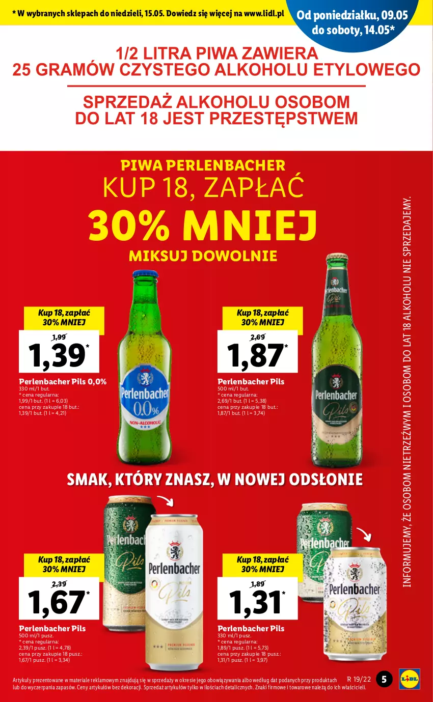 Gazetka promocyjna Lidl - GAZETKA - ważna 09.05 do 11.05.2022 - strona 5 - produkty: Carlsberg, Fortuna, Lech Premium, NBA, Piwa, Waga, Warka