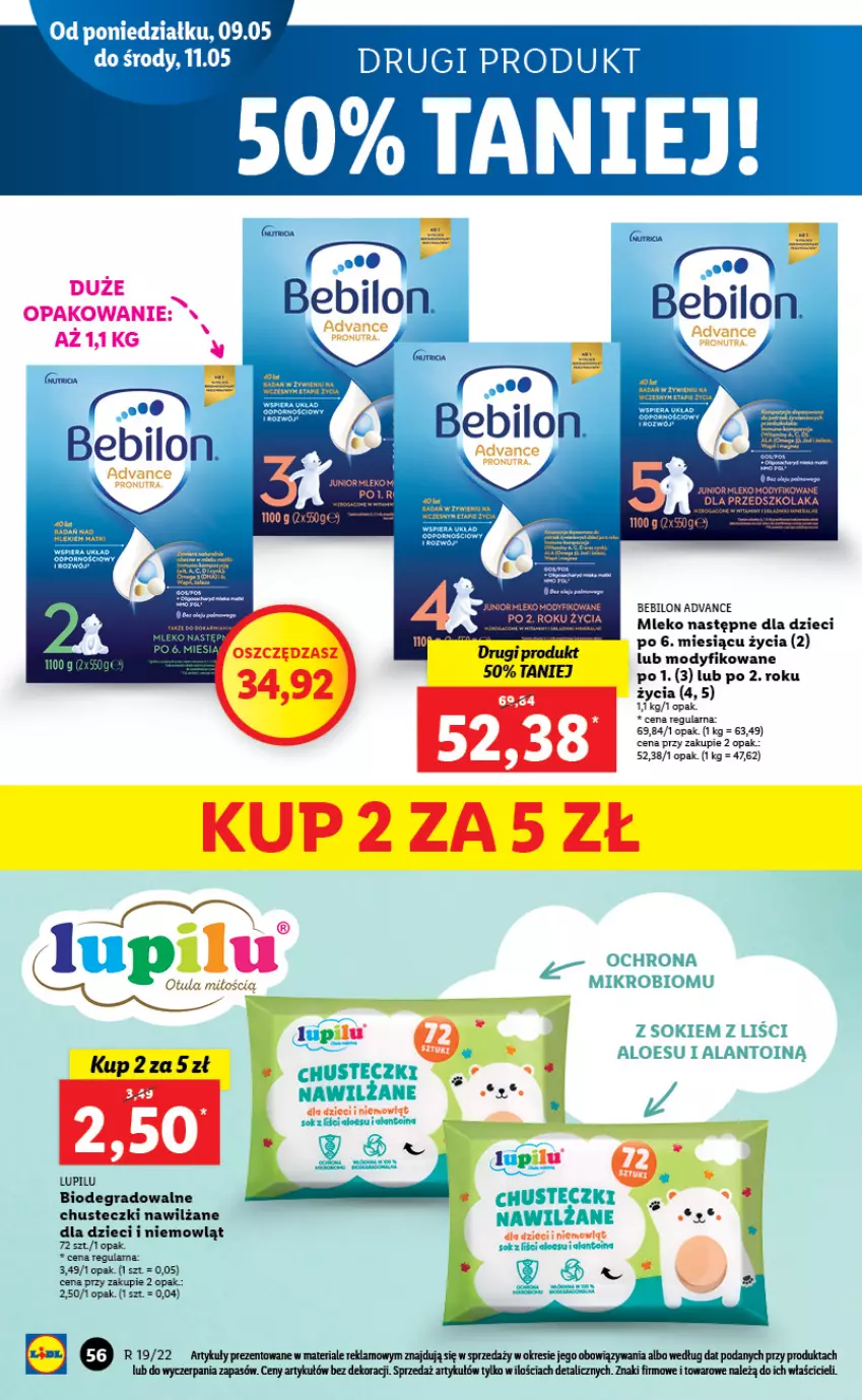 Gazetka promocyjna Lidl - GAZETKA - ważna 09.05 do 11.05.2022 - strona 56 - produkty: BEBILON, Chusteczki, Dzieci, Gra, Mleko, O nas