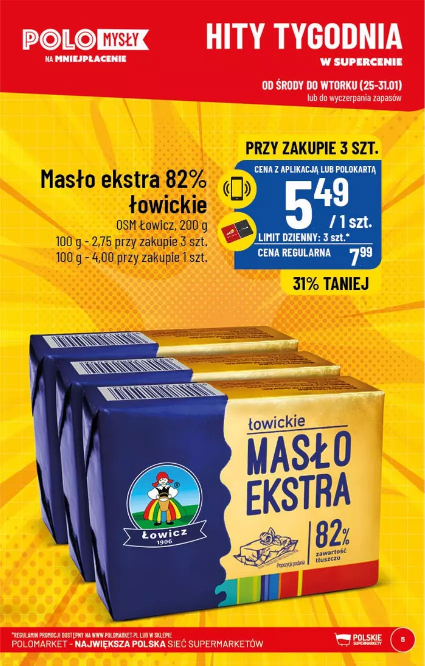 Gazetka promocyjna PoloMarket - Gazetka pomocyjna - ważna 25.01 do 31.01.2022 - strona 5 - produkty: Masło