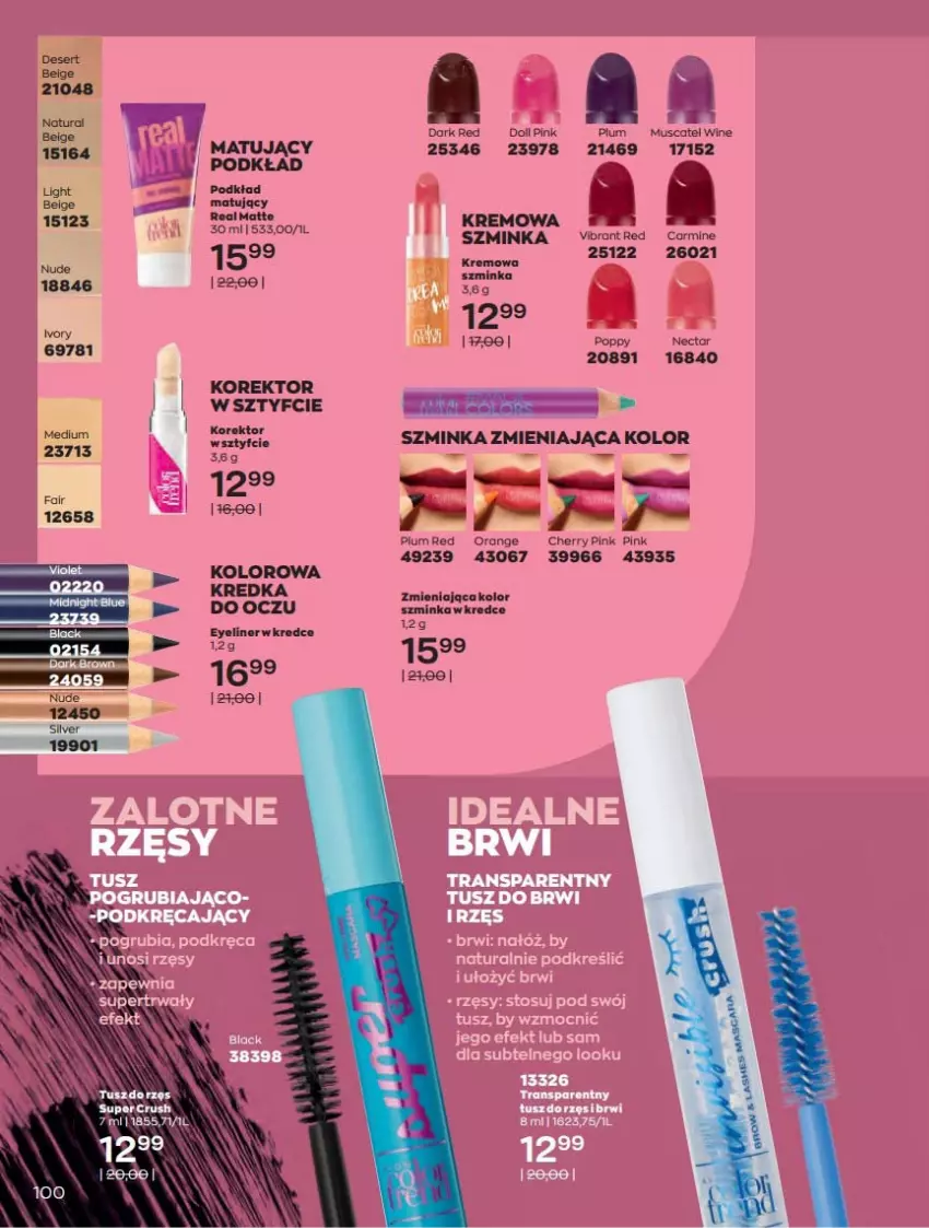 Gazetka promocyjna Avon - Katalog Avon online 4/2021 - ważna 01.04 do 30.04.2021 - strona 100 - produkty: Deser, Fa, Inka, Kredka, LG, Mus, Podkład, Ser, Szminka