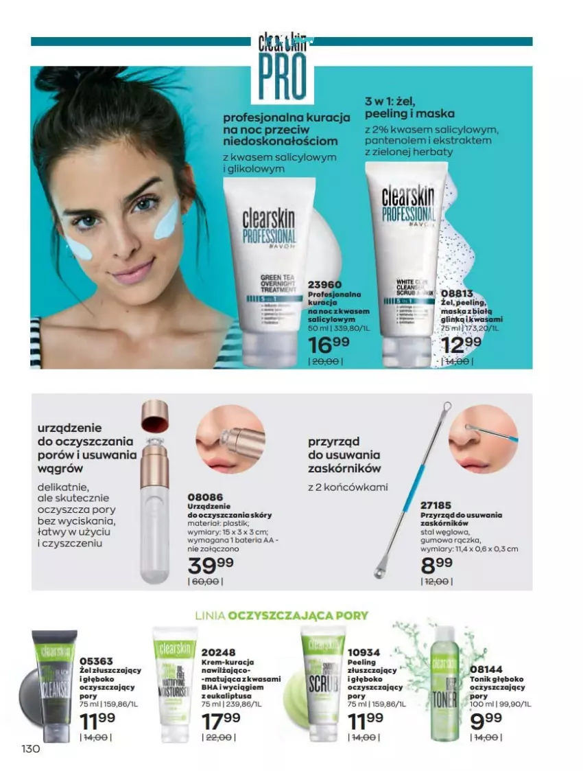 Gazetka promocyjna Avon - Katalog Avon online 4/2021 - ważna 01.04 do 30.04.2021 - strona 130 - produkty: Bateria, Fa, Peeling, Por, Tonik, Wasa