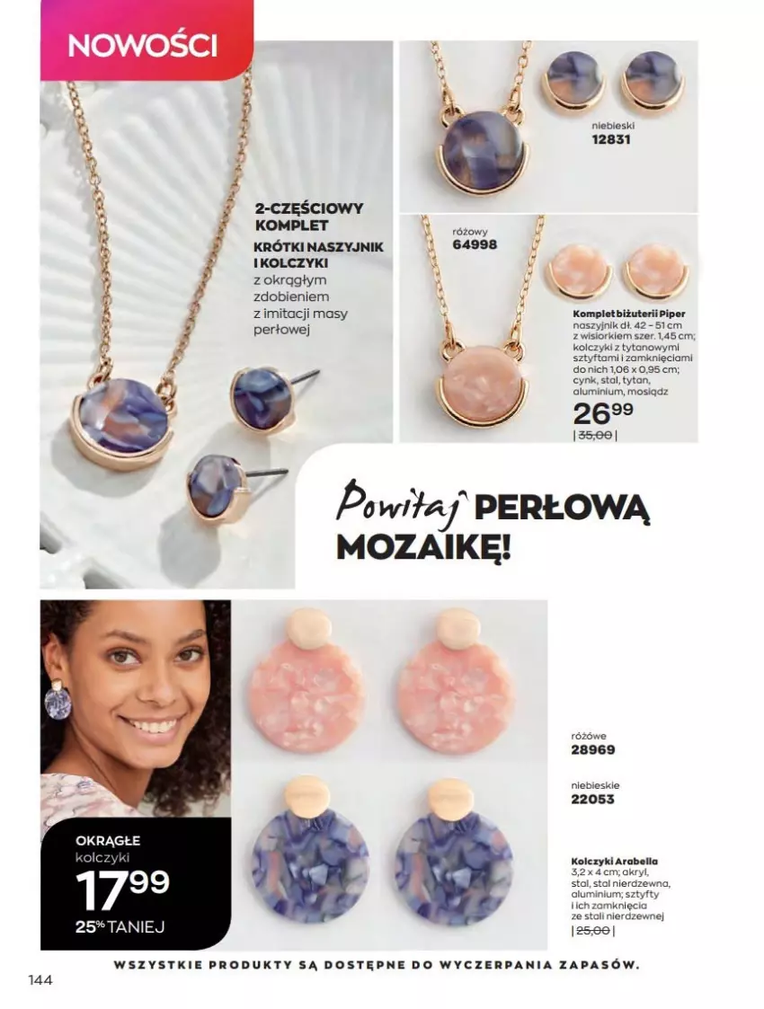 Gazetka promocyjna Avon - Katalog Avon online 4/2021 - ważna 01.04 do 30.04.2021 - strona 144 - produkty: Bell, Bella, Cynk, Kolczyki, Naszyjnik