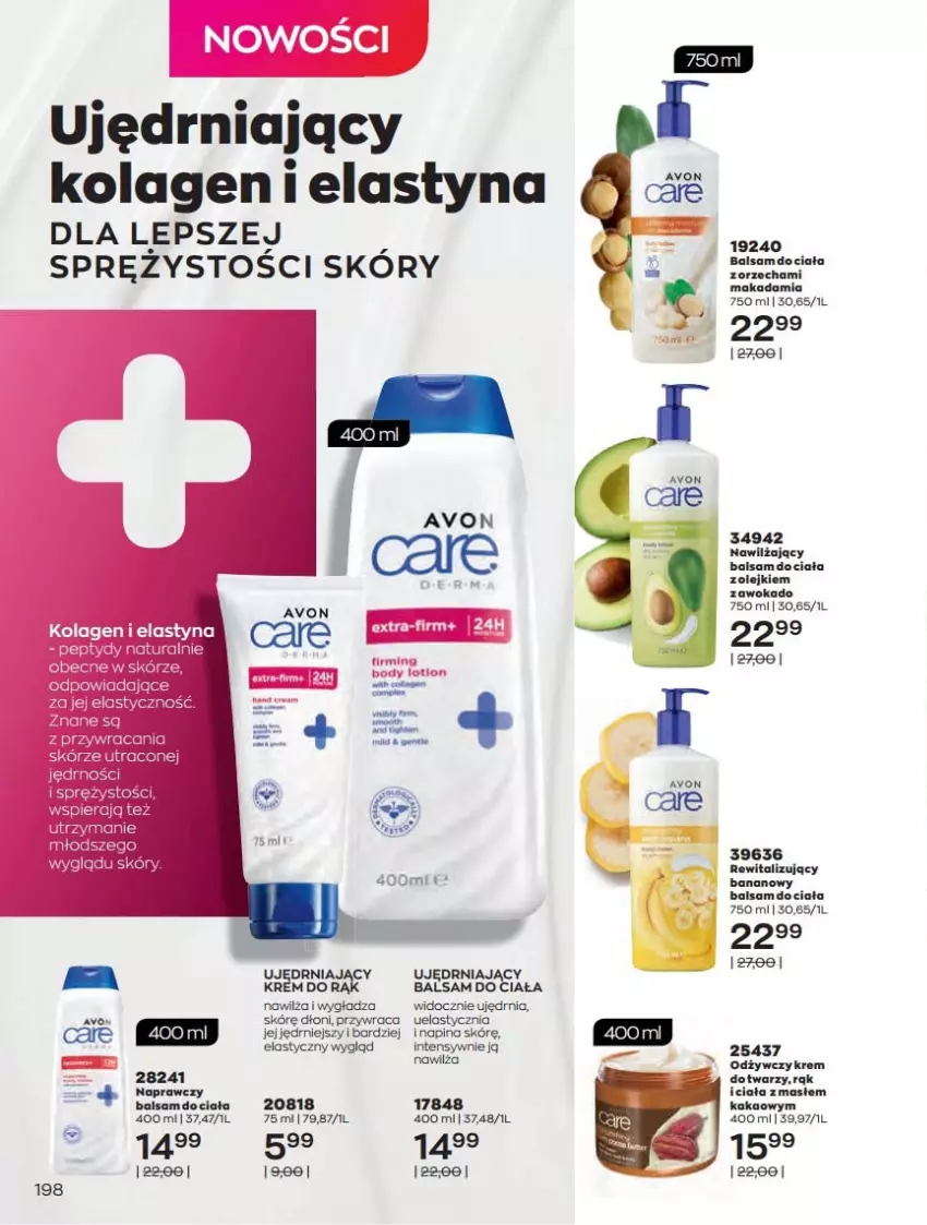 Gazetka promocyjna Avon - Katalog Avon online 4/2021 - ważna 01.04 do 30.04.2021 - strona 198 - produkty: Balsam do ciała, Body, Kakao, Kolagen, Krem do rąk, Olej