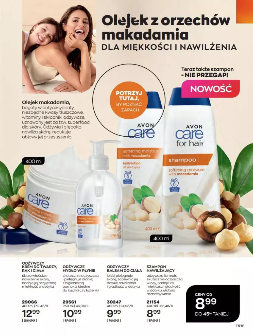 Gazetka promocyjna Avon - Katalog Avon online 4/2021 - ważna 01.04 do 30.04.2021 - strona 199 - produkty: Balsam do ciała, Mydło, Mydło w płynie, Olej, Szampon, Tera