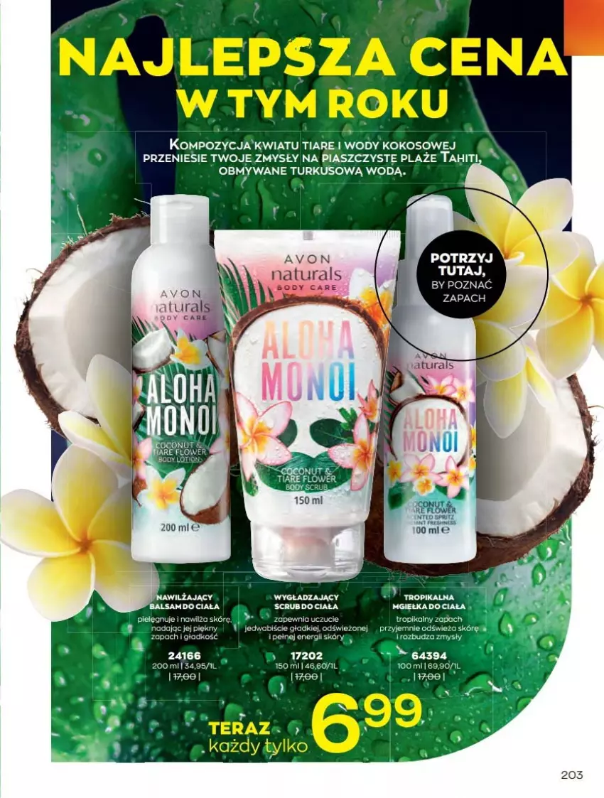 Gazetka promocyjna Avon - Katalog Avon online 4/2021 - ważna 01.04 do 30.04.2021 - strona 203 - produkty: Balsam do ciała, Kokos