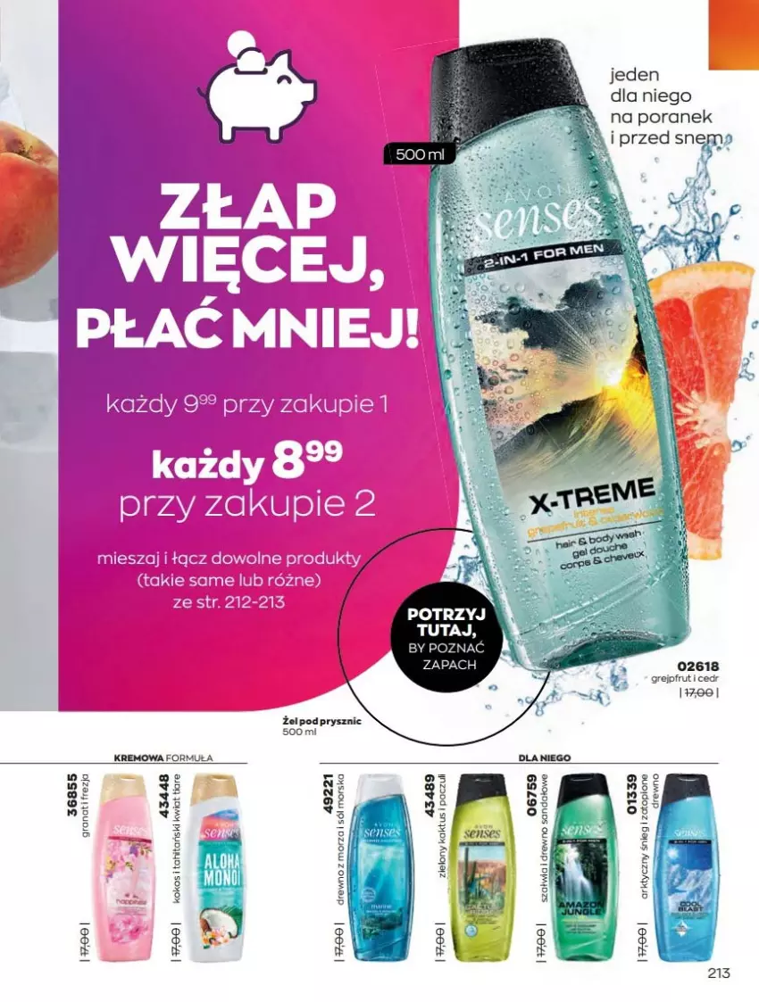 Gazetka promocyjna Avon - Katalog Avon online 4/2021 - ważna 01.04 do 30.04.2021 - strona 213 - produkty: Gra, Granat, Grejpfrut, Kaktus, Kokos, Por, Sandał, Sól, Top