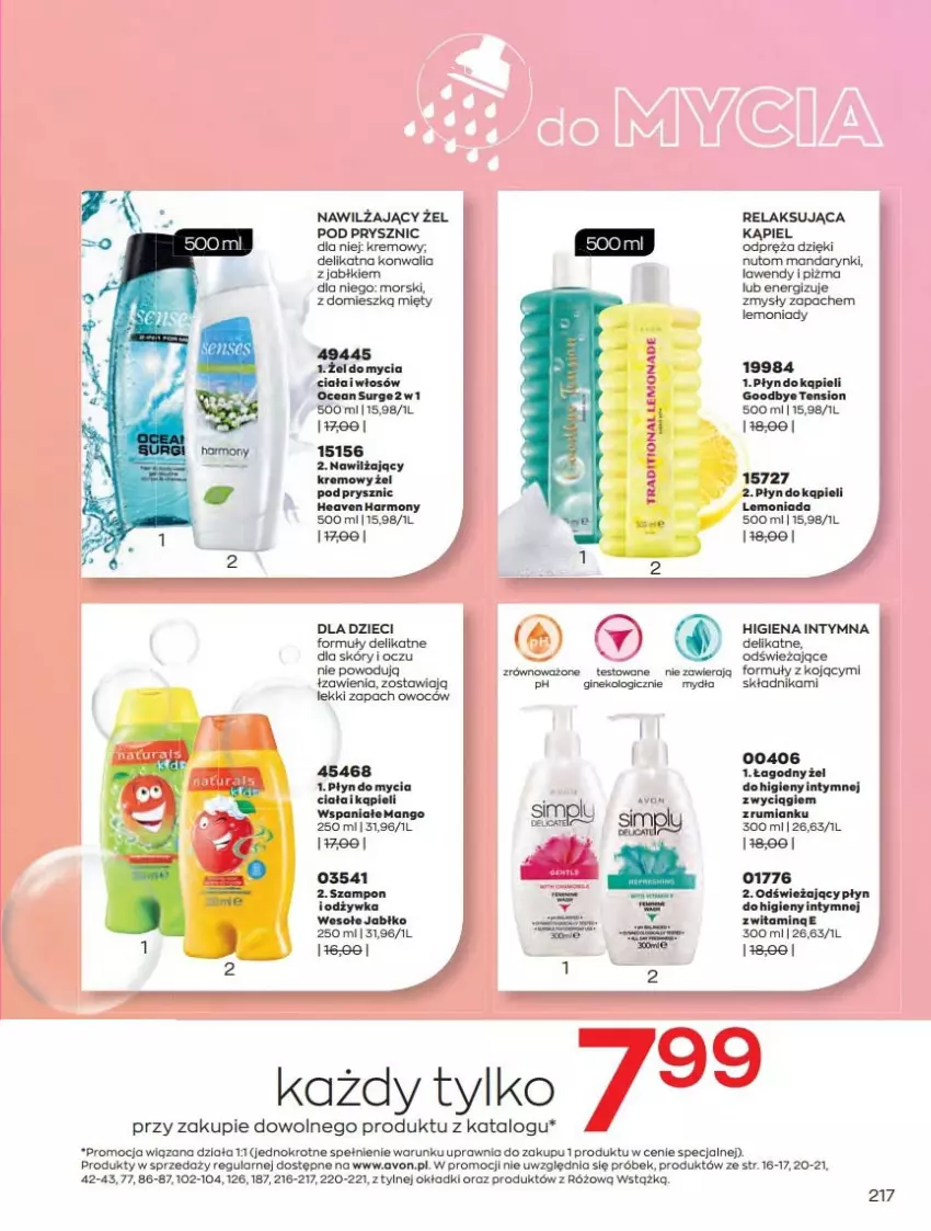 Gazetka promocyjna Avon - Katalog Avon online 4/2021 - ważna 01.04 do 30.04.2021 - strona 217 - produkty: Dzieci, Fa, Gin, Lemoniada, Mandarynki, Mango, Odżywka, Płyn do kąpieli, Płyn do mycia, Rum, Szampon