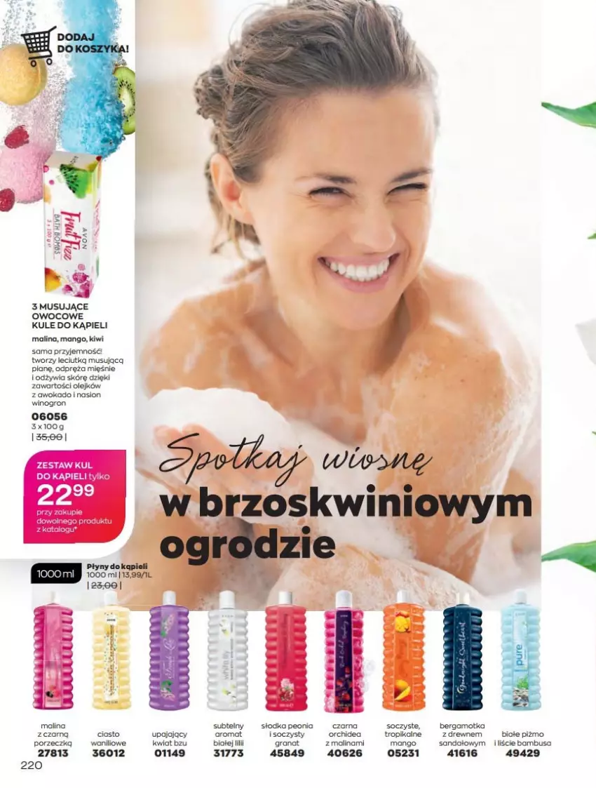 Gazetka promocyjna Avon - Katalog Avon online 4/2021 - ważna 01.04 do 30.04.2021 - strona 220 - produkty: Fa, Kiwi, LG, Mango, Mus, Olej, Por, Wino