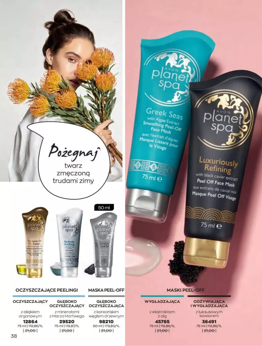 Gazetka promocyjna Avon - Katalog Avon online 4/2021 - ważna 01.04 do 30.04.2021 - strona 38 - produkty: Kawior, LG, Maska, Olej, Peeling