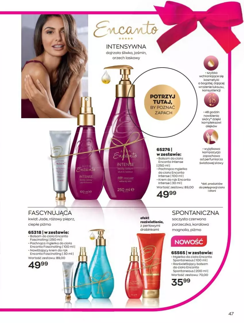 Gazetka promocyjna Avon - Katalog Avon online 4/2021 - ważna 01.04 do 30.04.2021 - strona 47 - produkty: Balsam do ciała, Fa, Inka, Krem do rąk, Perfum, Pieprz, Por