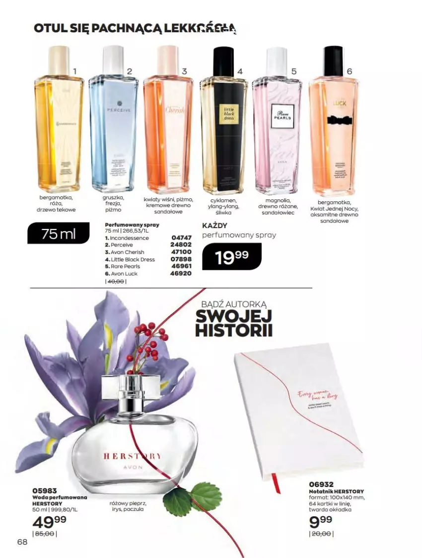 Gazetka promocyjna Avon - Katalog Avon online 4/2021 - ważna 01.04 do 30.04.2021 - strona 68 - produkty: Aksam, Dres, Perfum, Róża, Sandał, Woda, Woda perfumowana