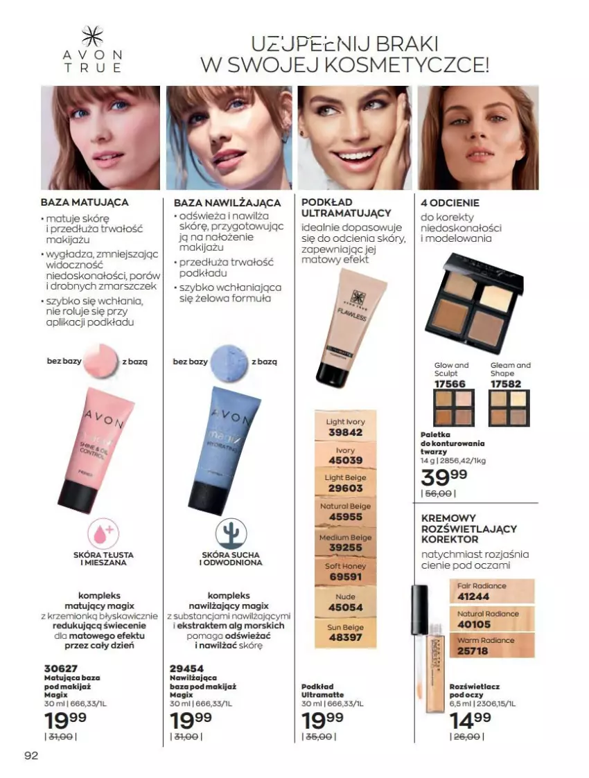 Gazetka promocyjna Avon - Katalog Avon online 4/2021 - ważna 01.04 do 30.04.2021 - strona 92 - produkty: LG, Makijaż, Mars, Podkład, Por, Rama, Rozświetlacz