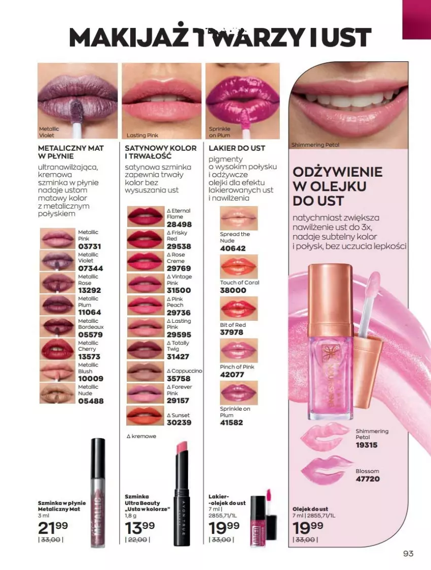 Gazetka promocyjna Avon - Katalog Avon online 4/2021 - ważna 01.04 do 30.04.2021 - strona 93 - produkty: Cappuccino, Fa, Inka, Lakier, Makijaż, Olej, Sok, Szminka, Tran