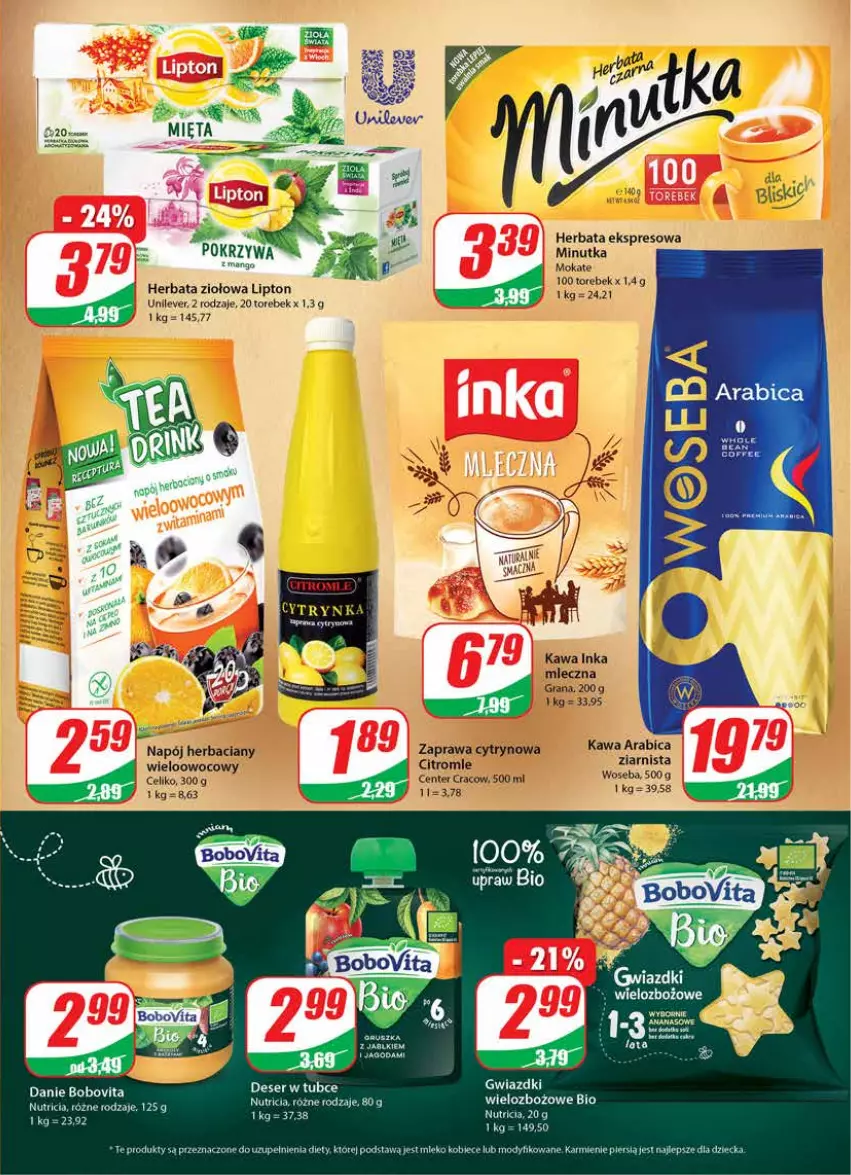 Gazetka promocyjna Dino - Gazetka - ważna 21.07 do 27.07.2021 - strona 5 - produkty: BIC, BoboVita, Gra, Herbata, Inka, Karmi, Kawa, Lipton, Mango, Mleko, Napój, Sos, Woseba