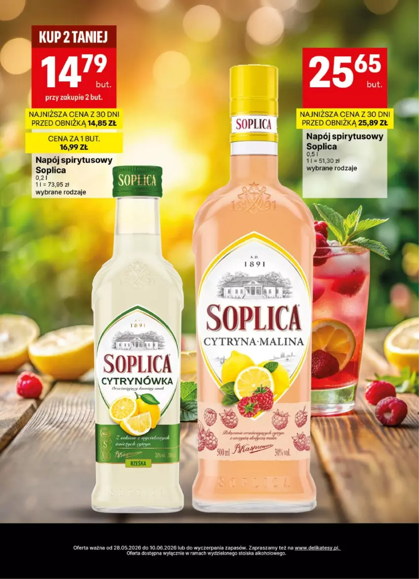 Gazetka promocyjna Delikatesy Centrum - Delibarek DC22-DC23 - ważna 28.05 do 10.06.2026 - strona 13 - produkty: Napój, Rama, Soplica