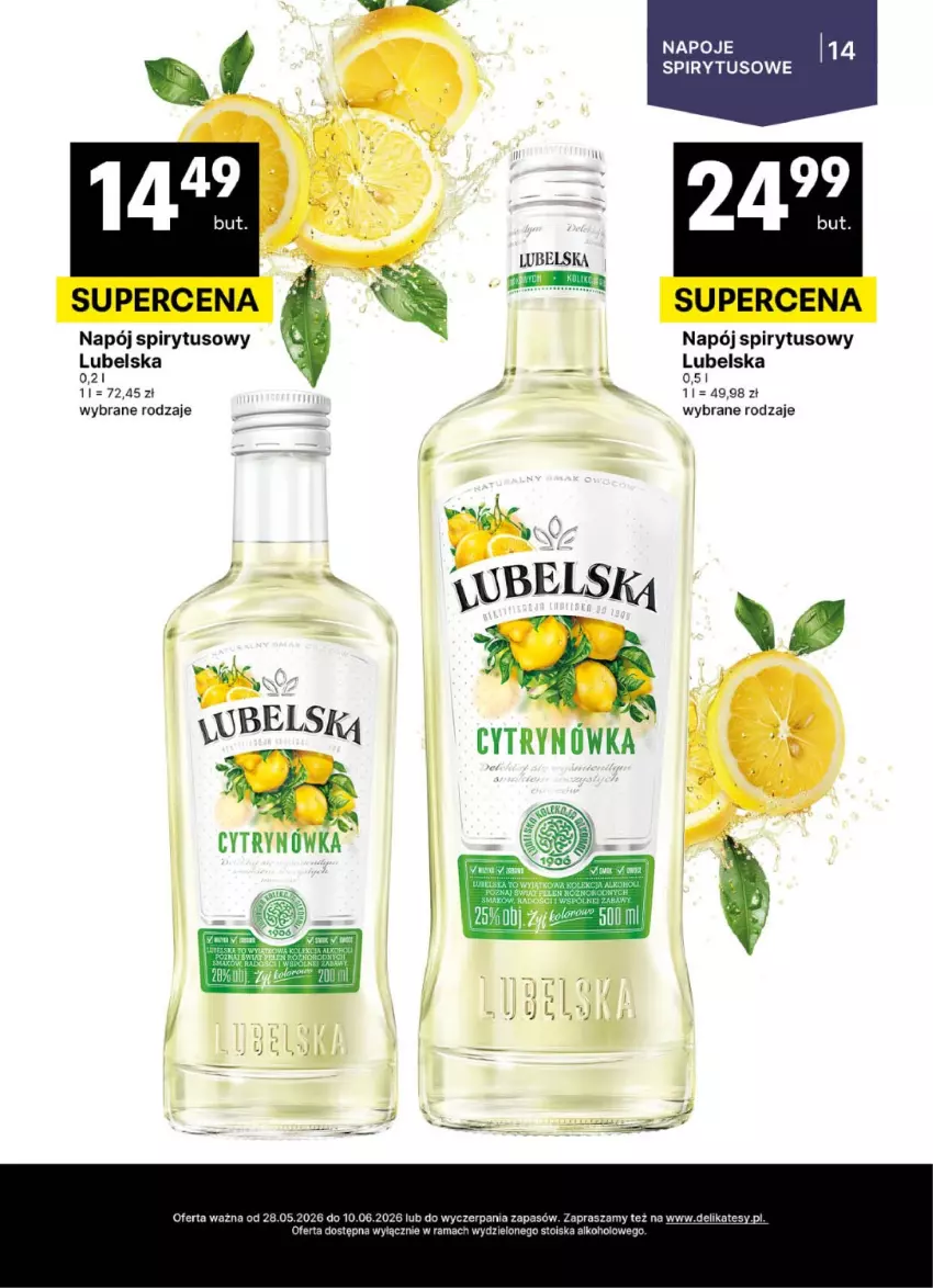 Gazetka promocyjna Delikatesy Centrum - Delibarek DC22-DC23 - ważna 28.05 do 10.06.2026 - strona 14 - produkty: Napój, Napoje, Rama, Saga